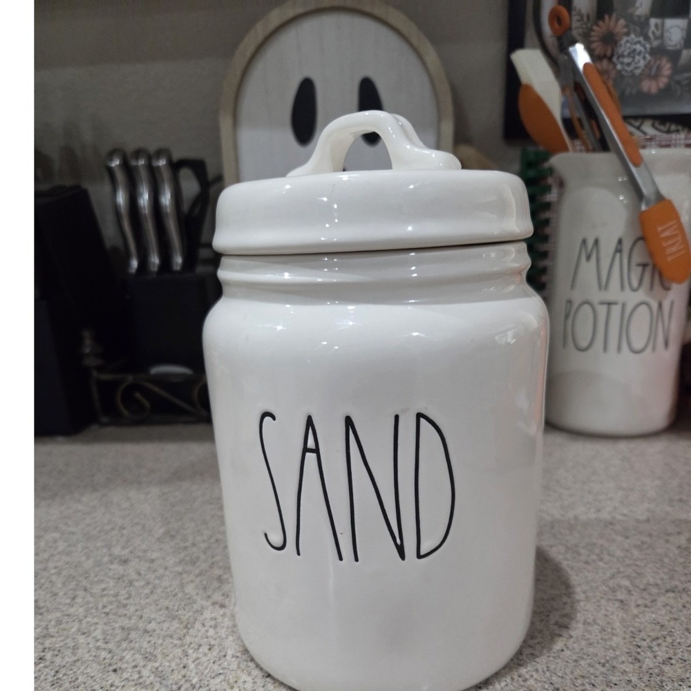 Rae Dunn Sand Beach Ceramic Canister Summer Coastal Nautical - Picture 9 of 14